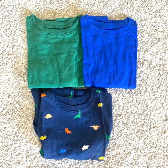 NWT Dinosaur Kids Long Sleeve Tees - Blue and Green with Dinosaur 3 shirts - Picture 9 of 10